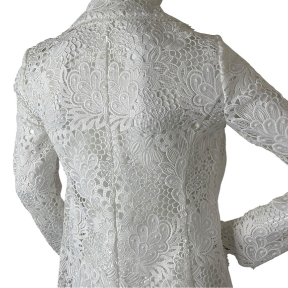 Elie Tahari vibrant pure white Blazer jacket formal bride Sleek Design - Picture 17 of 17